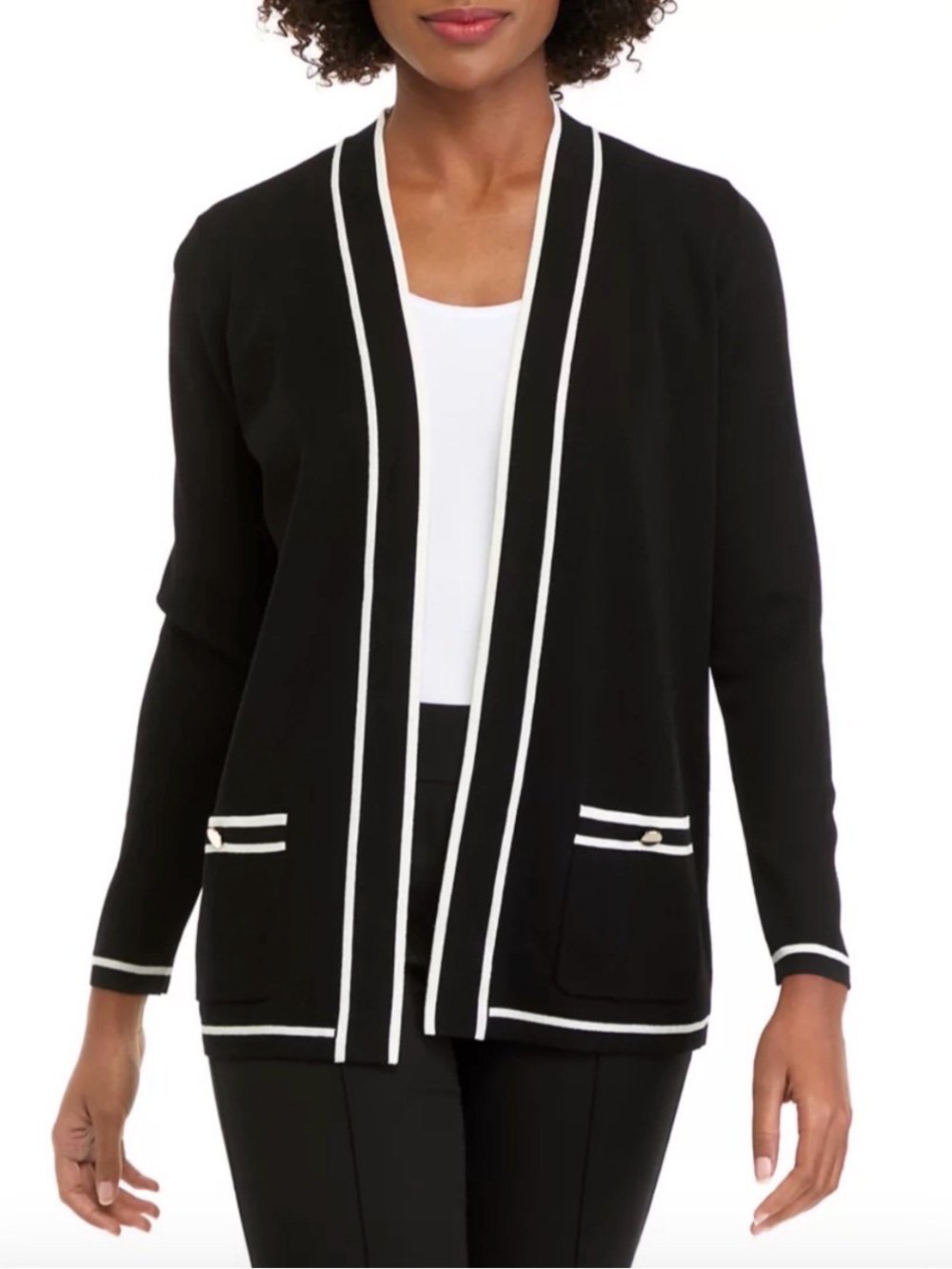 Anne Klein Classic Open Knit Cardigan